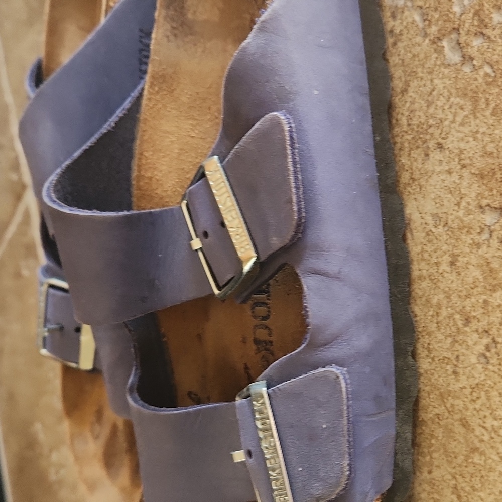 Birkenstock Sandals Wirh Blue Leather Strap Size 38 - Picture 12 of 12